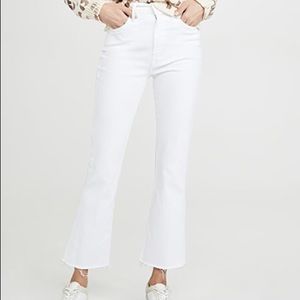 Mother The Hustler White Ankle Fray